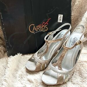 Carlos by Carlos Santana Women's Metallic Silver & Gold Heels